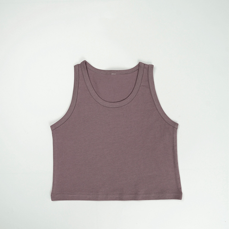 Toddler Solid Color Simple Tank Top - Purple - 8Y - image 10