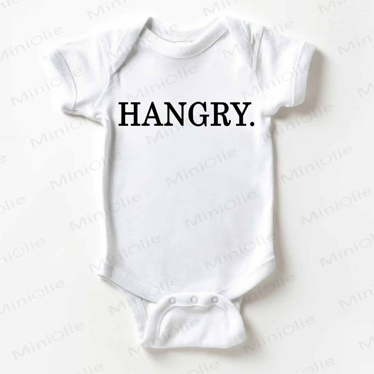 HUNGRY. Baby Slogan White Bodysuit - White - 18-24M - image 1