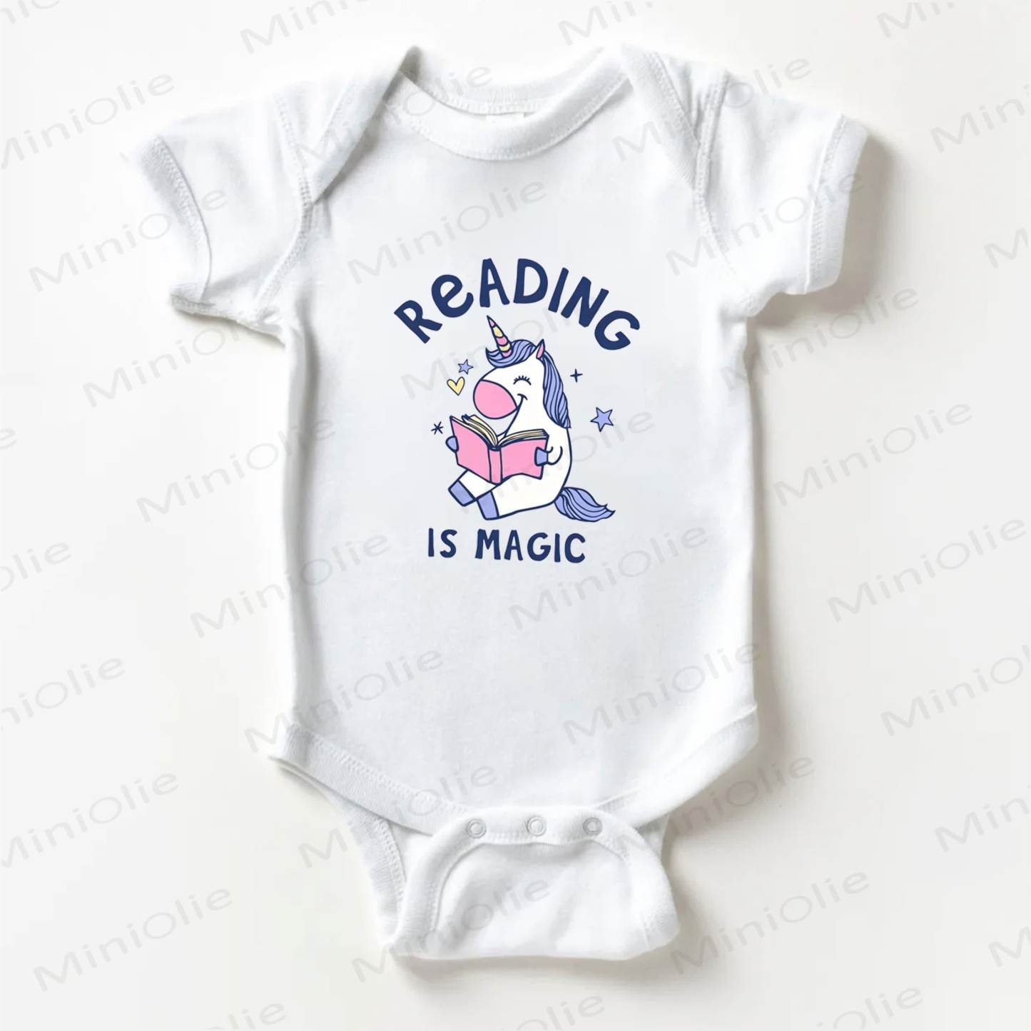 READING IS MAGIC Baby White Bodysuit - White - 18-24M - image 1