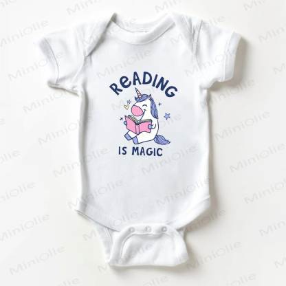 READING IS MAGIC Baby White Bodysuit - White - 18-24M - image 1