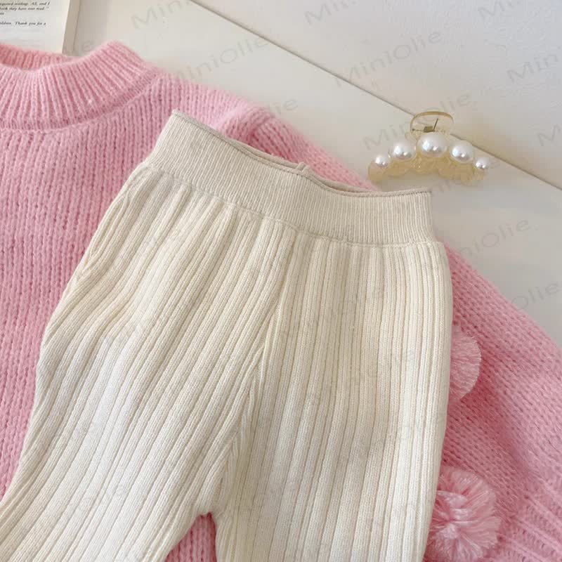 Toddler Girl Hairball Sweater or Bell-bottomed Pants - image 8