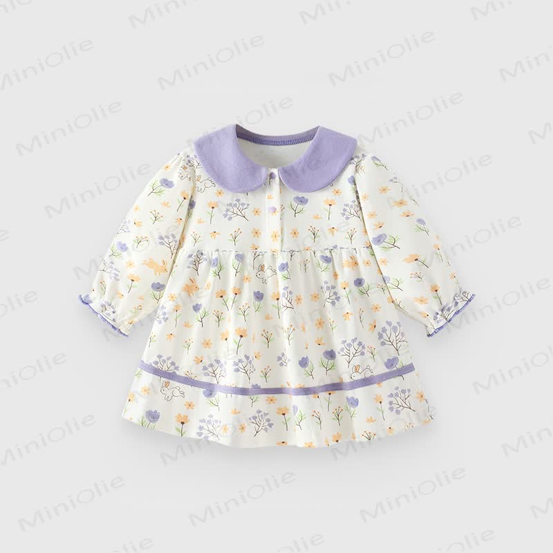 Baby Toddler Girl Flower Animal Dress - Purple Flower - 8Y - image 6