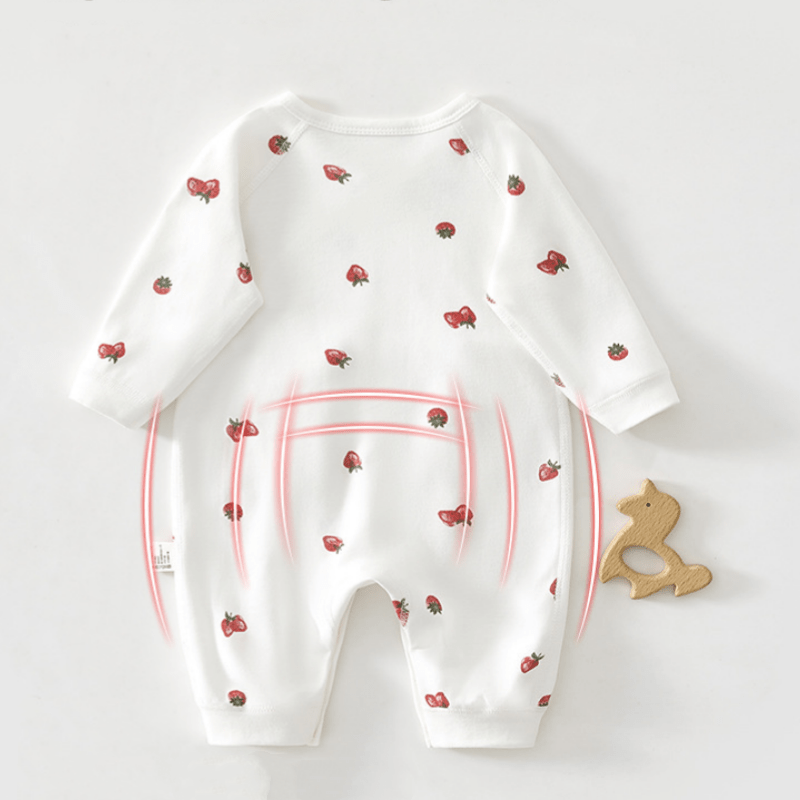 NICE HAPPY LOVELY Baby Fruits Kimono Romper with Bib - image 4