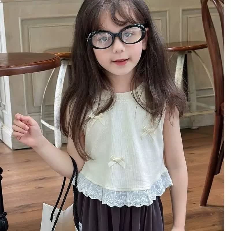 Toddler Girl Bow Lace Tank - image 4