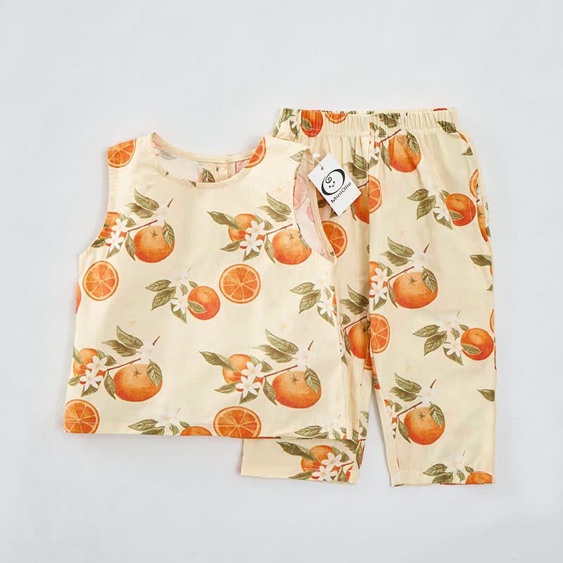 Baby Toddler Orange Sleeveless 2-piece Set - image 3