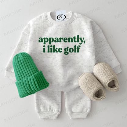 APPARENTLY I LIKE GOLF Baby 2-Piece Set - Grey - 2-3T - image 6