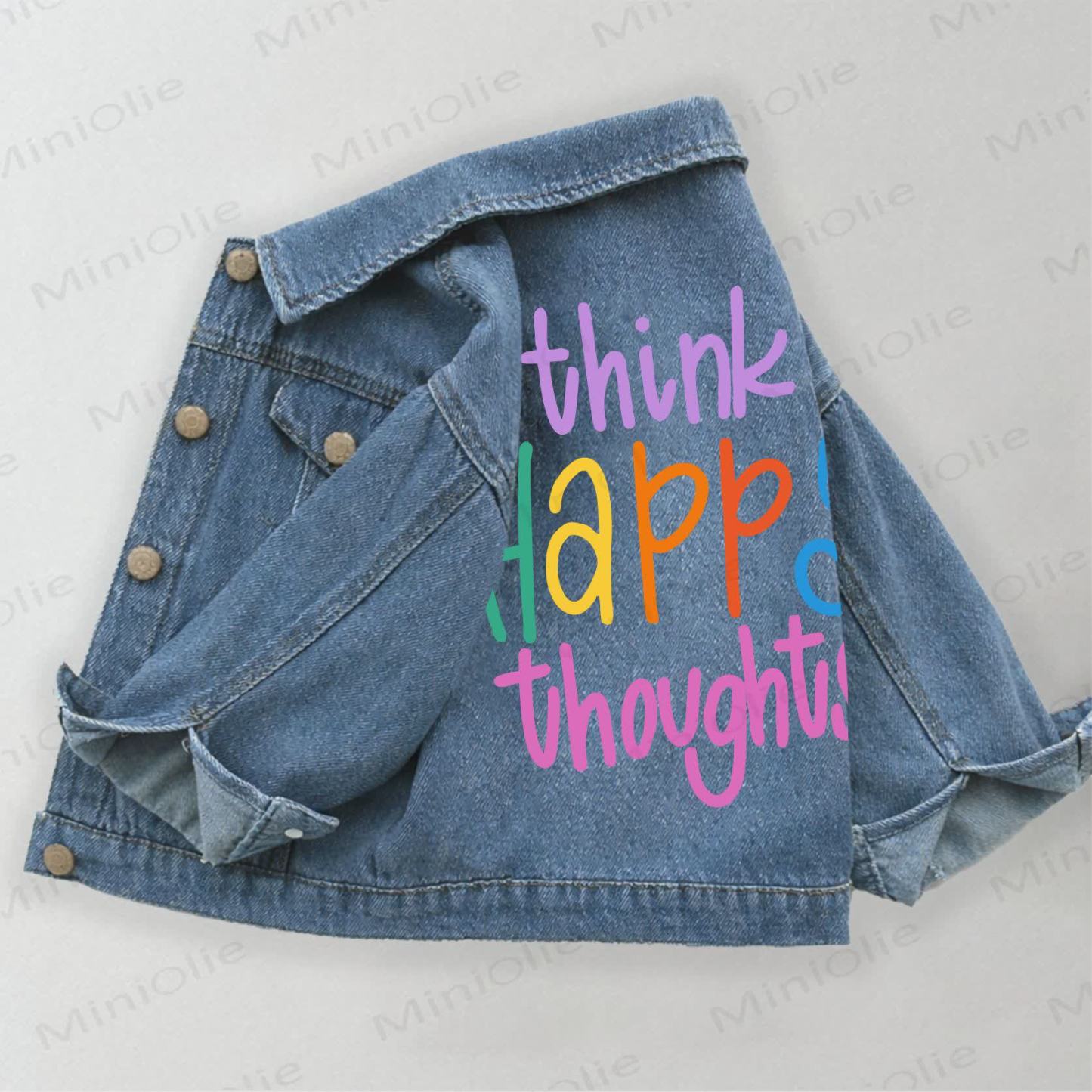 THINK HAPPY THOUGHT Toddler Kid Denim Jacket - Blue - 10-11T - image 1