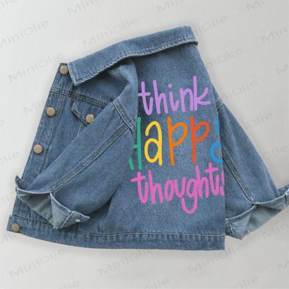 THINK HAPPY THOUGHT Toddler Kid Denim Jacket - Blue - 10-11T - image 1