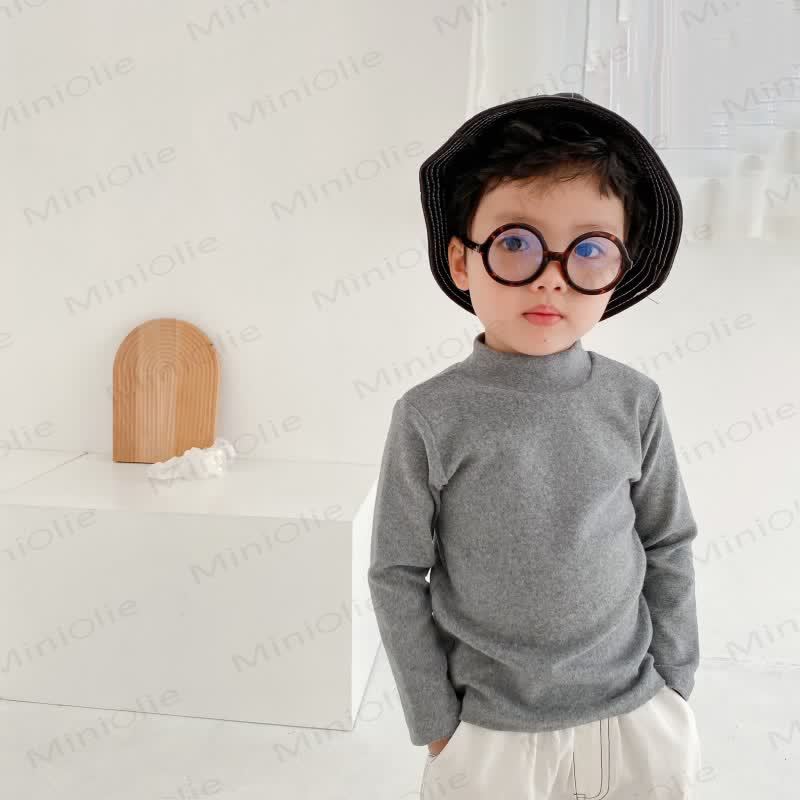 Toddler Retro Solid Color Soft T-shirt - Grey - 9-11T - image 8