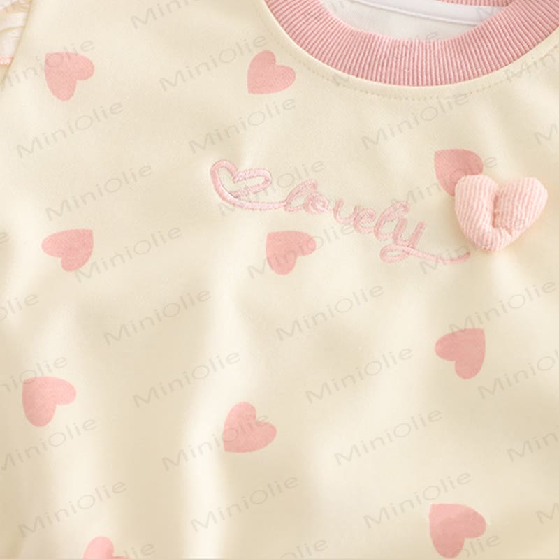 LOVELY Baby Toddler Love Bow 2-piece Set - image 5