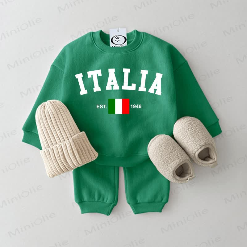 ITALIA EST.1946 Baby Sweatsuit 2-piece Set - Green - 2-3T - image 5