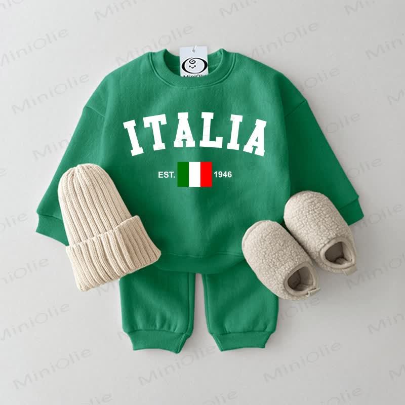 ITALIA EST.1946 Baby Sweatsuit 2-piece Set - Green - 2-3T - image 5