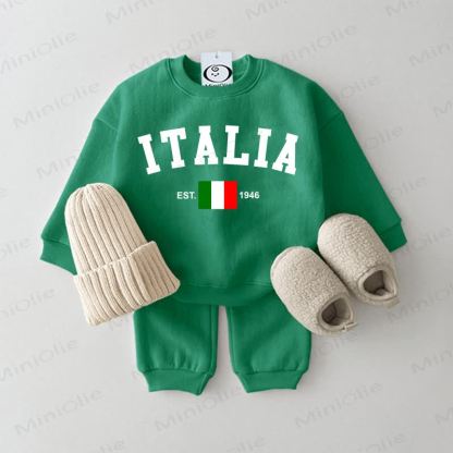 ITALIA EST.1946 Baby Sweatsuit 2-piece Set - Green - 2-3T - image 5