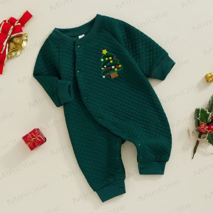 Baby Embroidered Christmas Pattern Romper - image 8