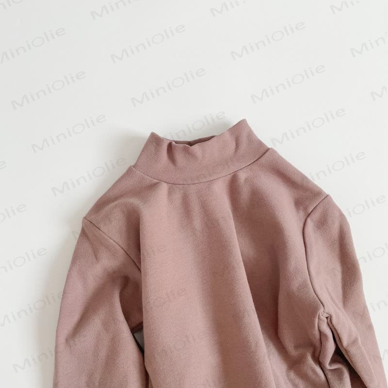 Toddler Retro Solid Color Soft T-shirt - Light Brown - 9-11T - image 3