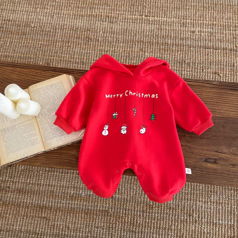 MERRY CHRISTMAS Baby Hooded Romper - image 18