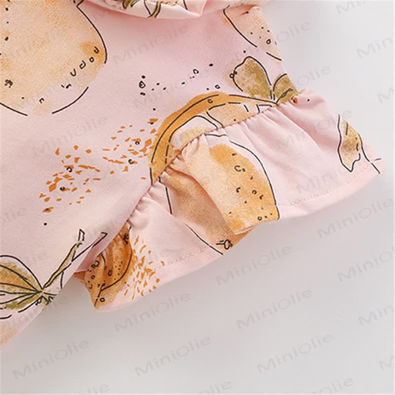 Toddler Kid Pink Orange Ruffled Dress - image 6