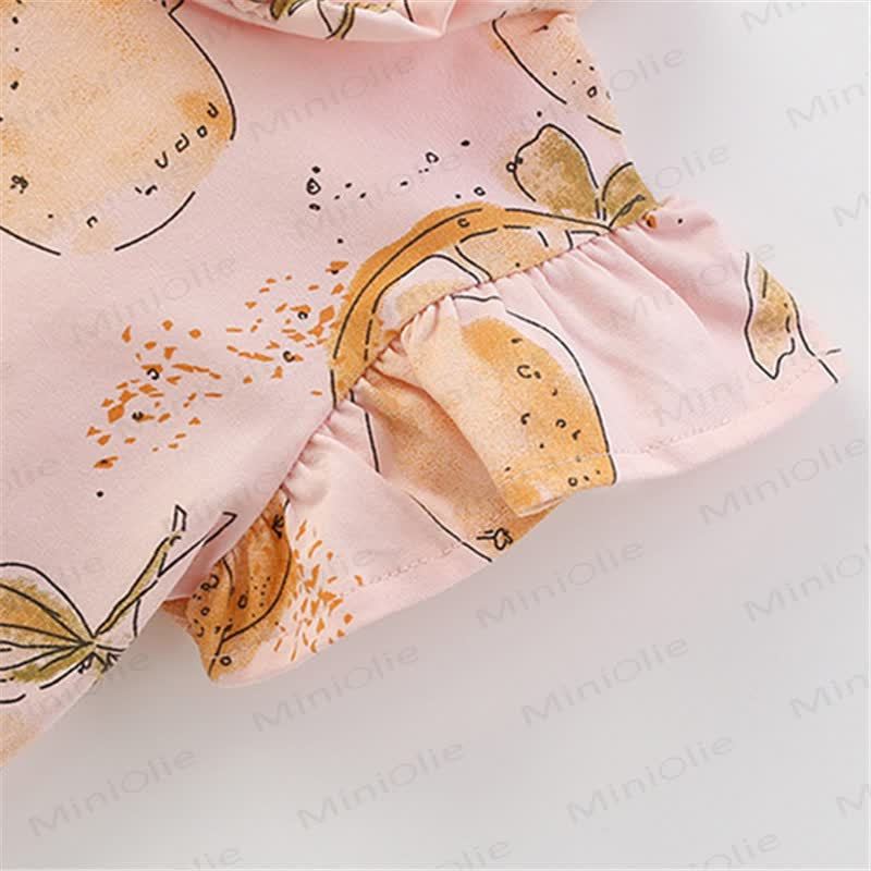 Toddler Kid Pink Orange Ruffled Dress - image 6