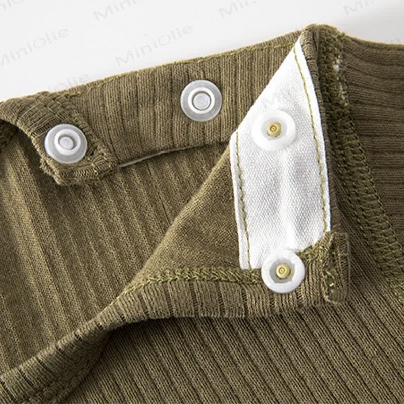 Baby Cartoon Horse Ribbed Romper - image 5