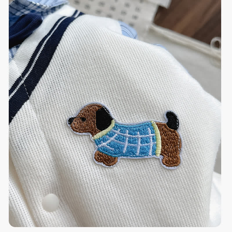 Baby Gentleman Puppy Patch Romper - image 11