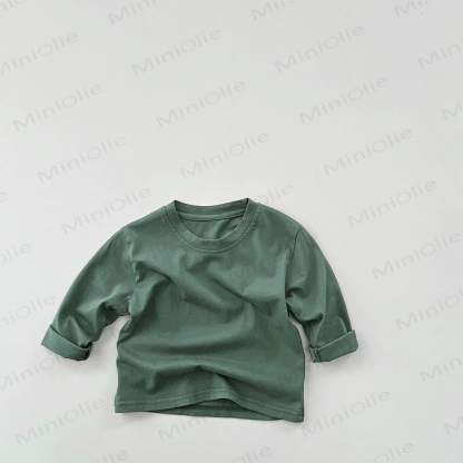 Toddler Retro Solid Color Casual T-Shirt - Green - 7-9T - image 4
