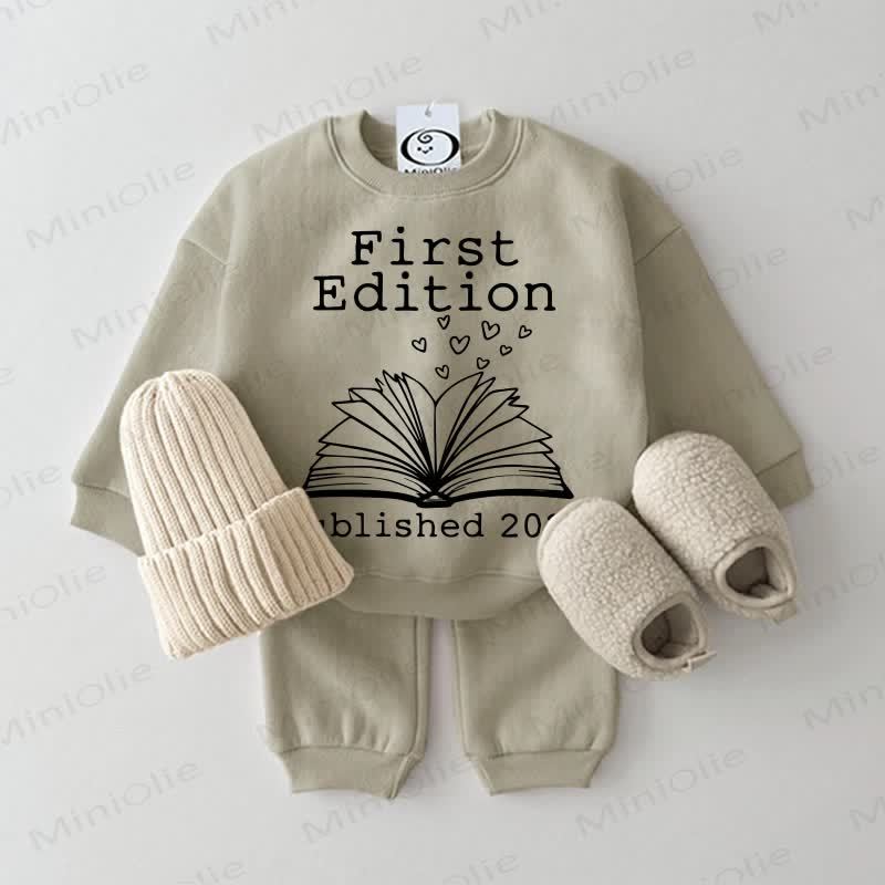 FIRST EDITION PUBLISHED 2026 Baby Sweatshirt 2-piece Set - Grey Green - 2-3T - image 5