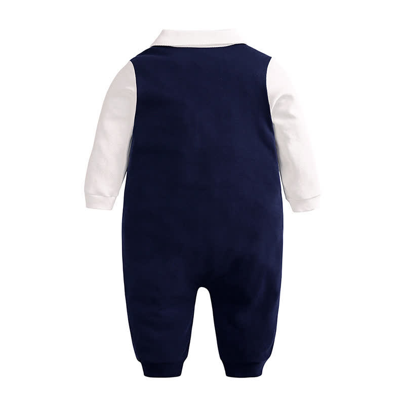 Baby Boy Bow Tie Gentleman Suit Romper - image 8