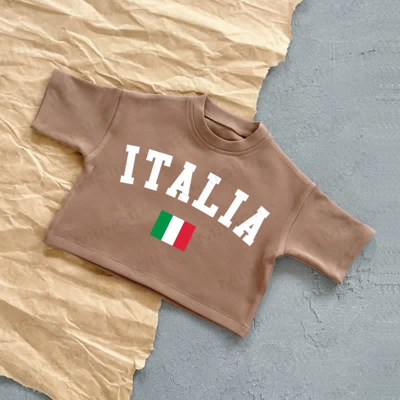 ITALIA Baby Summer Casual T-Shirt - Brown - 2-3T - image 5