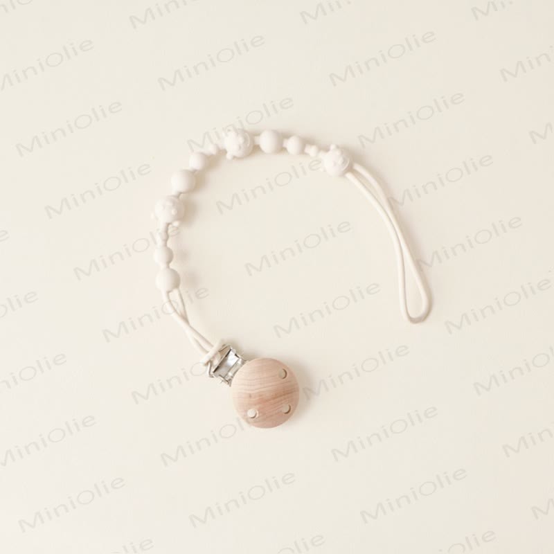 Baby Silicone Bear Pacifier Clip - White - 0-24M - image 6