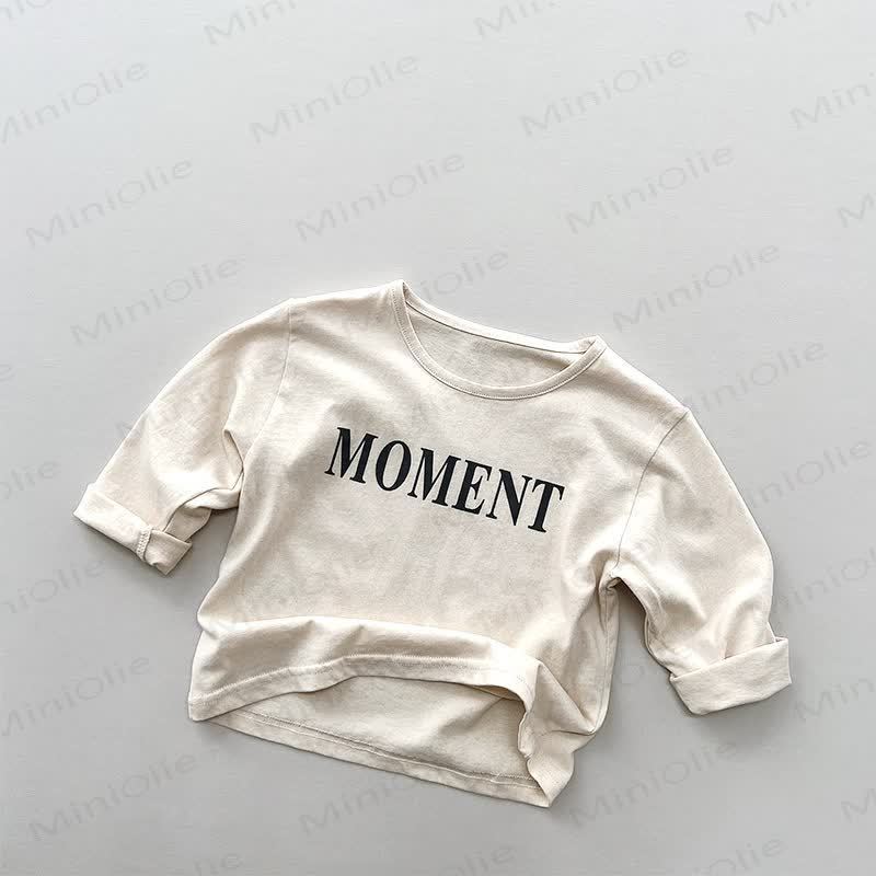 MOMENT Toddler Letter Printed T-Shirt - Beige - 8Y - image 7