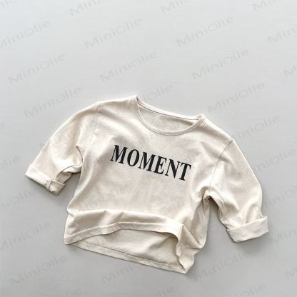 MOMENT Toddler Letter Printed T-Shirt - Beige - 8Y - image 7