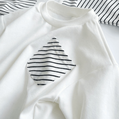Toddler Striped Base Layer Simple T-Shirt - image 17