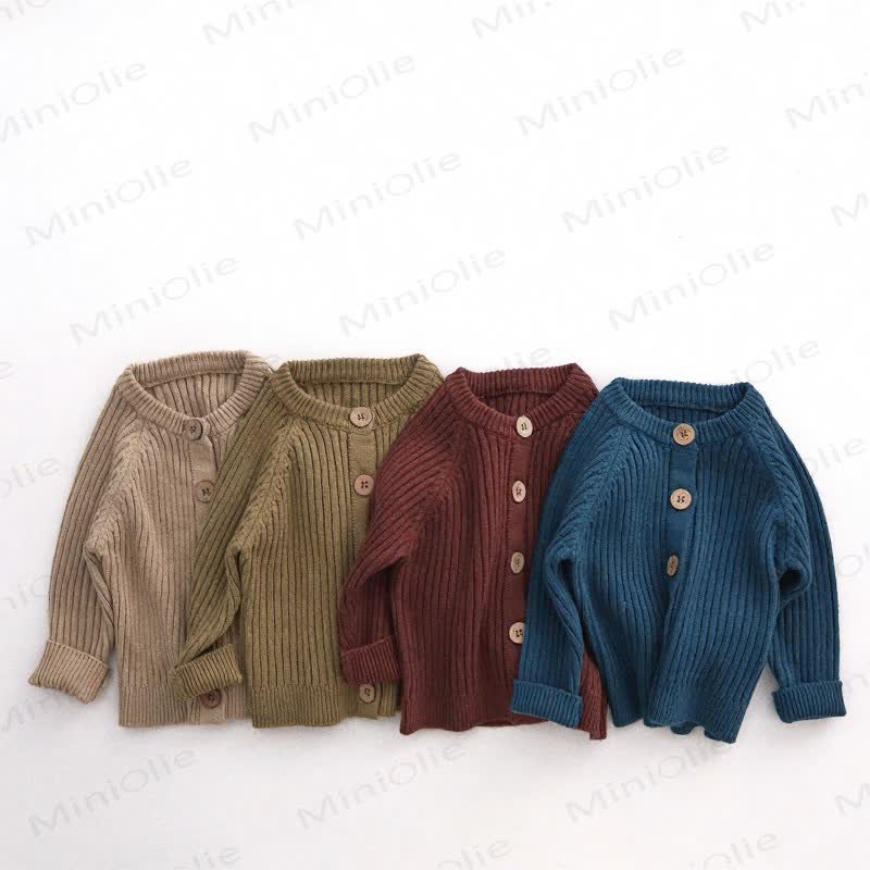 Baby Toddler Button Knit Sweater Cardigan - image 1
