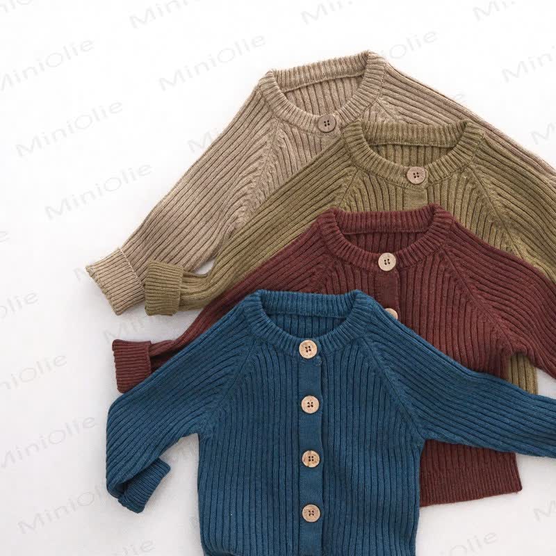 Baby Toddler Button Knit Sweater Cardigan - image 2