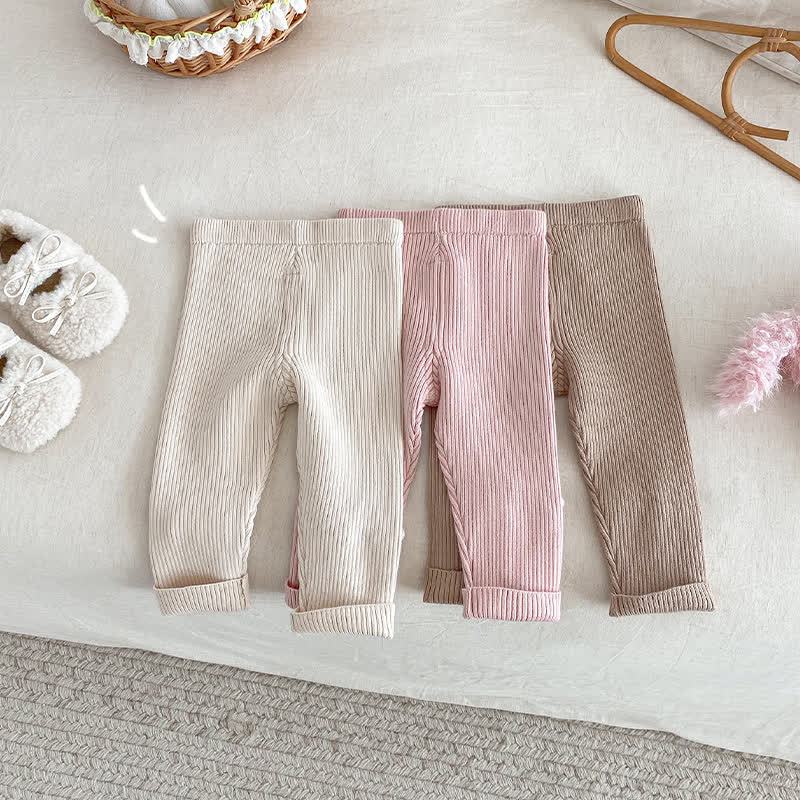 Baby Toddler Girl Embroidered Bunny Knitted Leggings - image 2