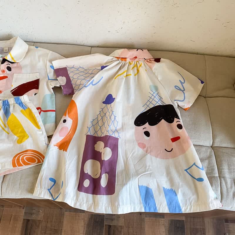 Toddler Beige Polo Cartoonish Girl Dress - image 3