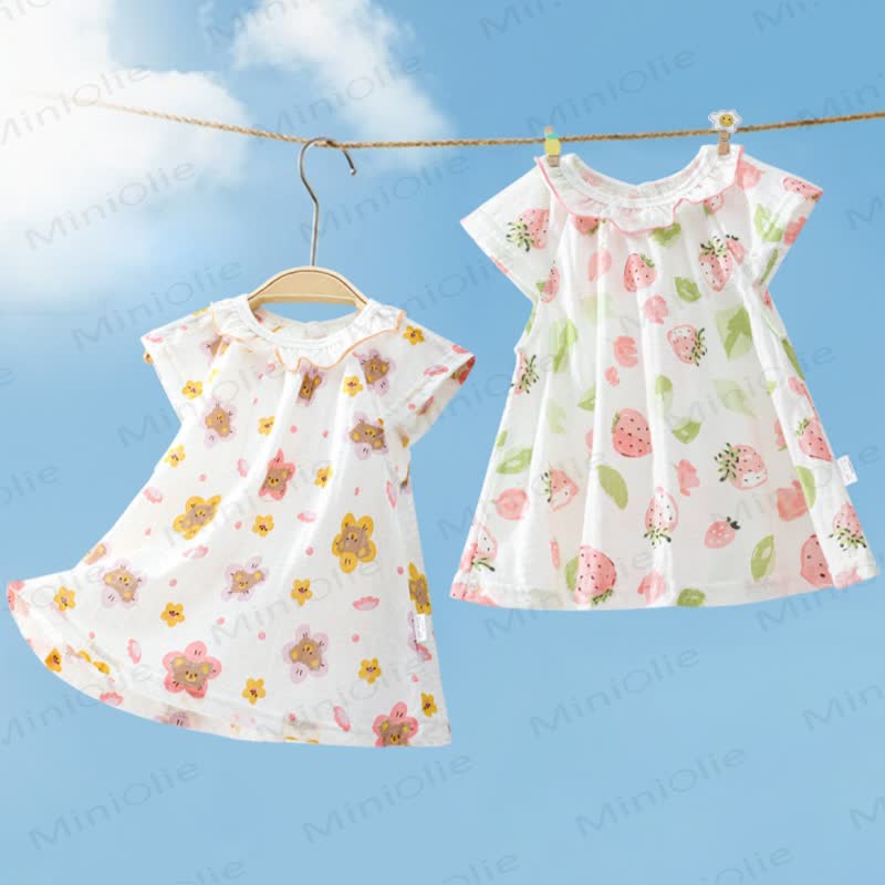 Baby Toddler Girl Fruit/Floral Print Summer Dress - image 5
