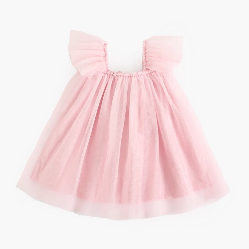 Baby Toddler Solid Color Tulle Bow Dress - image 4