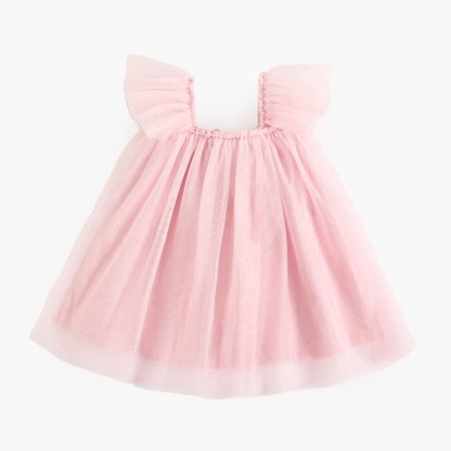 Baby Toddler Solid Color Tulle Bow Dress - image 4