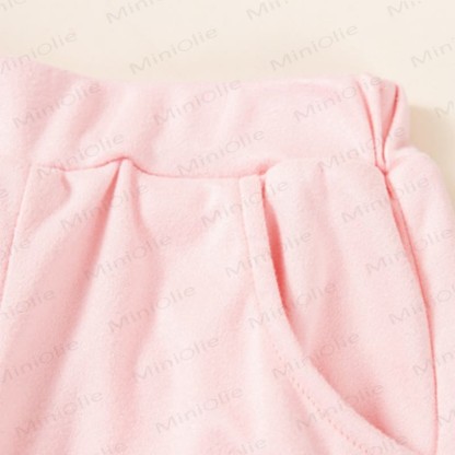 Toddler Baby Girl Solid Color Ruffle Sweatshirt and Jogger 2-piece Set - image 6