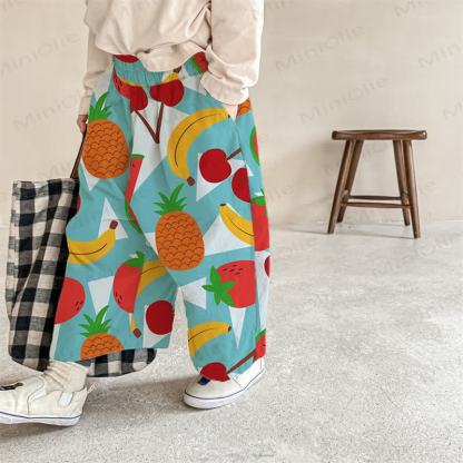 Baby Toddler Blue Fruit Print Pants - Blue - 2-3T - image 1