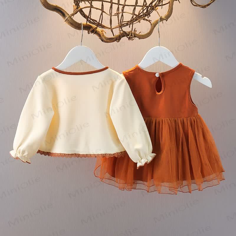 Baby Toddler Girl Sleeveless Dress/Coat - Brown Dress - 5-7T - image 4