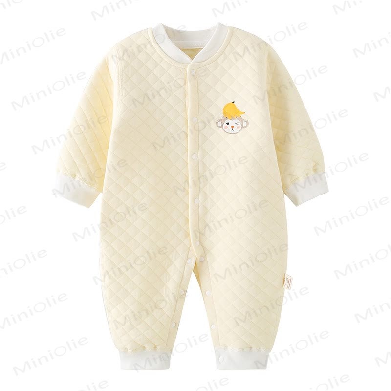  Newborn Baby Animal Thick Romper - Beige - 12-24M - image 6