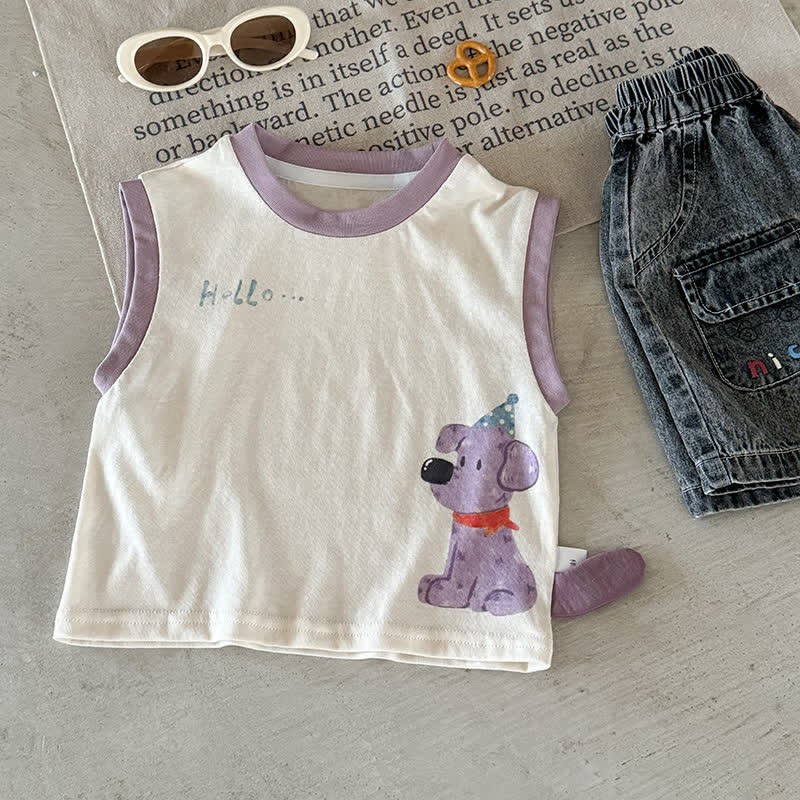 Baby Cute Animal Beige Tank Top - Purple - 2-3T - image 11