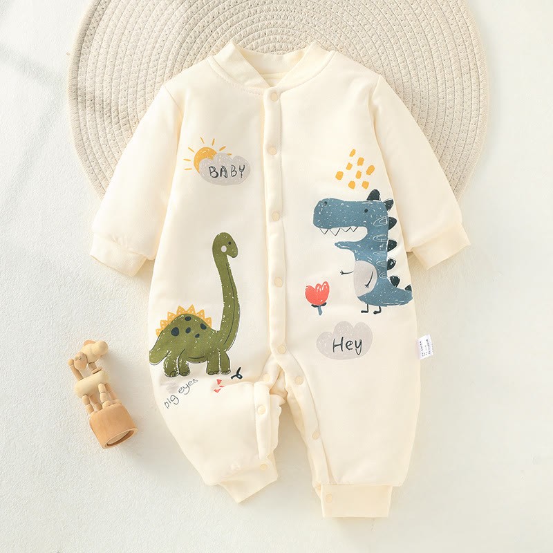 AND HEALT Baby Romper with Dinosaur Bag