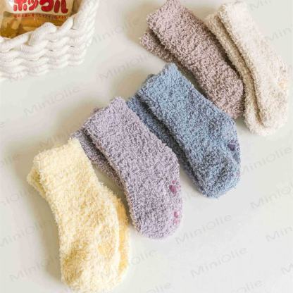 Baby Solid Color Fleece Floor Socks - image 6