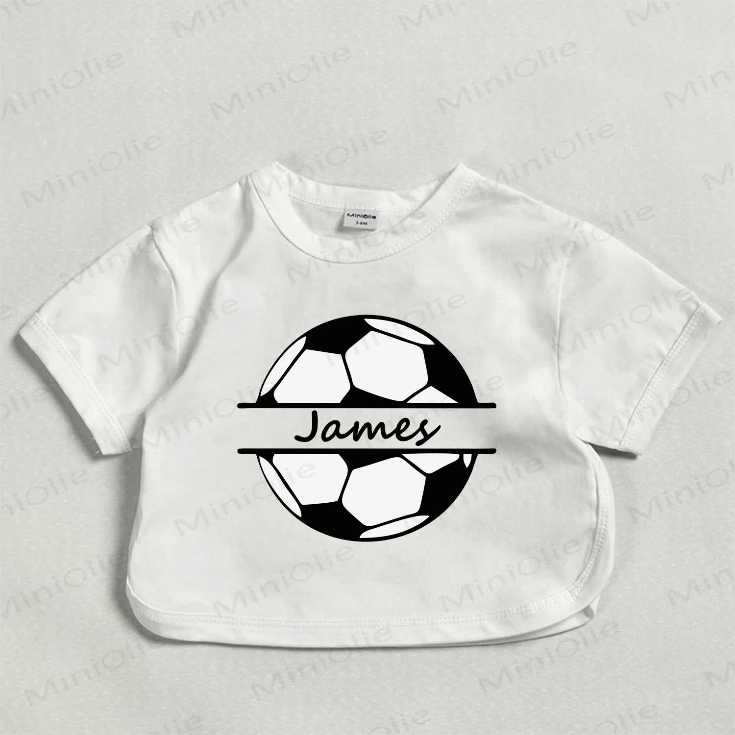 Customized Soccer Baby Write Your Name White T-shirt - image 1