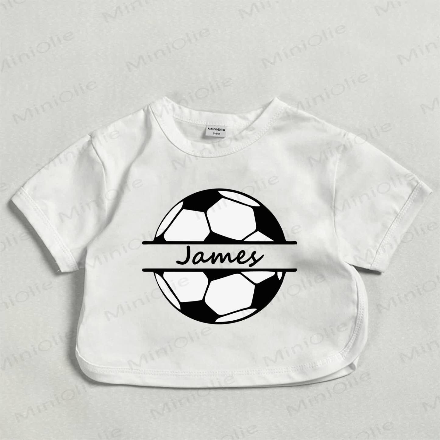 Customized Soccer Baby Write Your Name White T-shirt - image 1