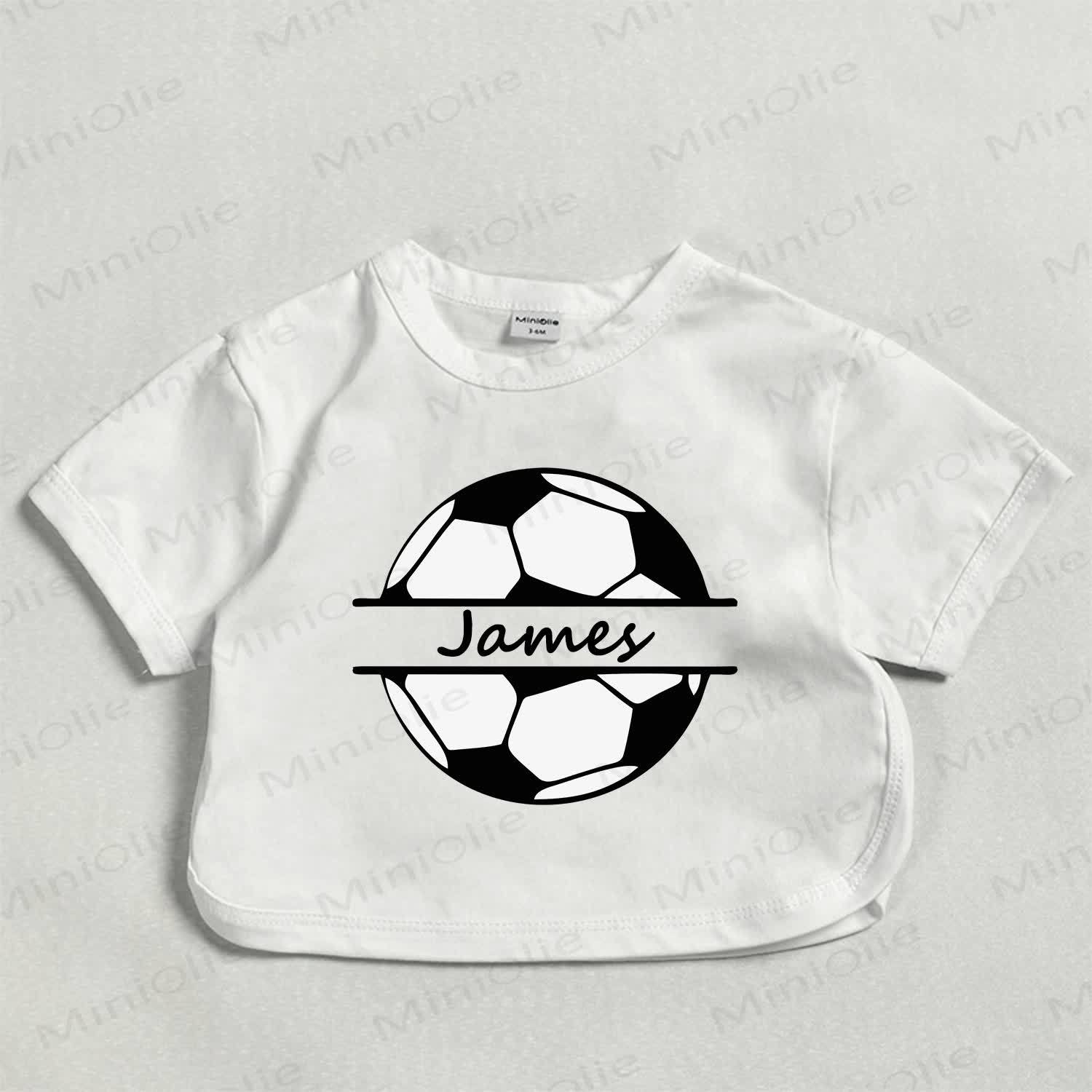 Customized Soccer Baby Write Your Name White T-shirt - image 1