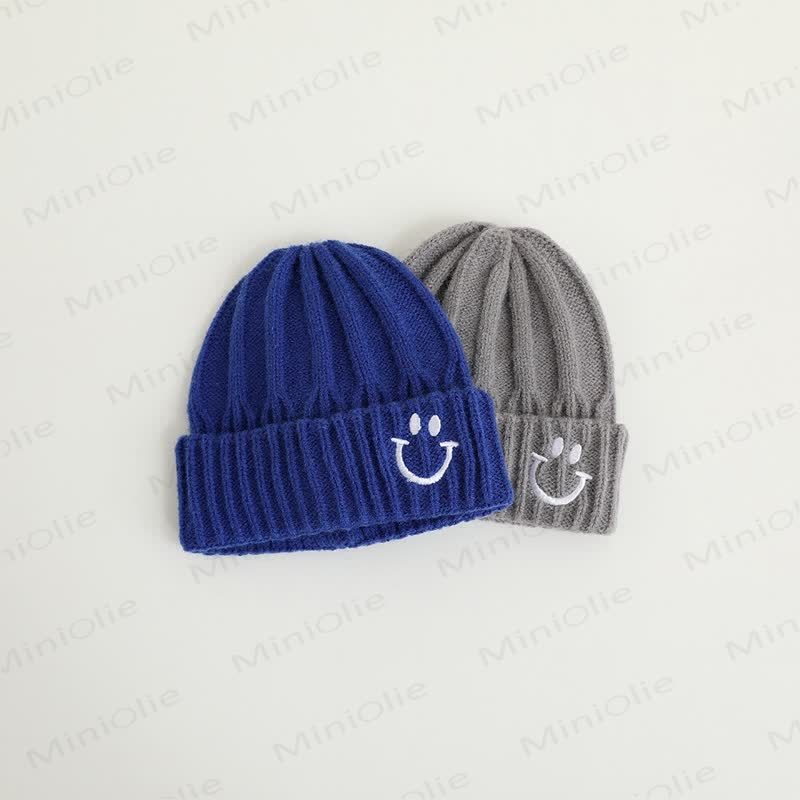 Baby Embroidered Smile Knitted Beanie - image 5
